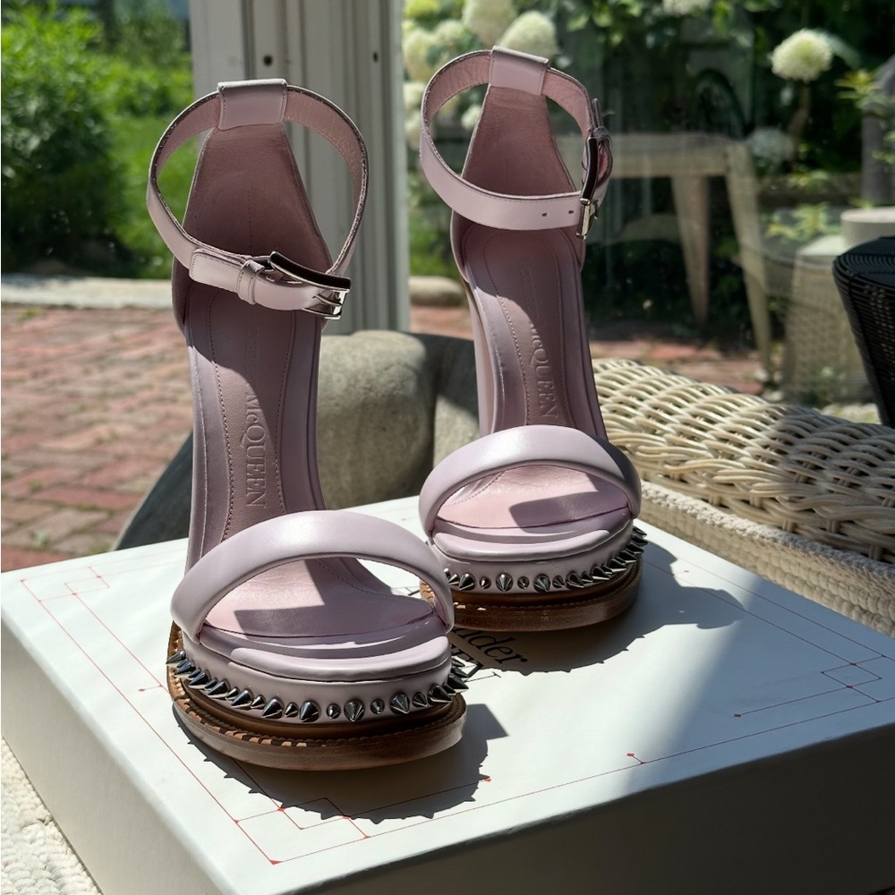 Alexander McQueen Pink Chunky Heels